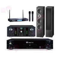 【金嗓】CPX-900 K1A+DB-7AN+TR-5600+Monitor supreme 1002(4TB點歌機+擴大機+無線麥克風+落地式喇叭)