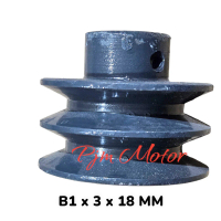 NS50 pully besi cor puli poli mesin pompa air irigasi sawah 2inci ( b2x3x18mm) B2*3*18MILI