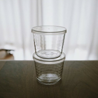 日式透明玻璃杯 含蓋子｜富士奶奶