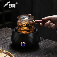 玻璃側把壺原礦黑陶瓷電陶爐煮茶器煮茶壺玻璃耐高溫功夫茶具套組