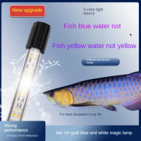 Glass Submersible Arowana LED Fish Tank Aquarium Strip Light 26-172CM,2 Lighting Modes 6000K/10000K,Enhance Fish Color