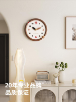 樂享居家生活-美世達美拉德奶油風掛鐘客廳2024新款家用復古鐘表創意掛墻時鐘掛鐘 時鐘 電子鐘 居家裝飾