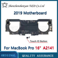 Tesed A2141 Motherboard i7 i9 2.3GHz 2.4GHz 16G 32G 512G 1TB SSD for MacBook Pro Retina 16" Logic Board 820-01700 2019 Year
