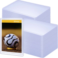 20pcs Hard Plastic Card Sleeves Loaders Album Display Yugioh Baseball Trading Protector Folder Playing Game Binder Holder