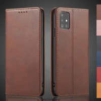 Magnetic attraction Leather Case for Samsung Galaxy A71 / Galaxy A71 5G Holster Flip Cover Case Wallet Phone Bags Fundas Coque