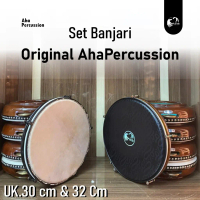 1 Set Hadrah Banjari Rebana AHA Original Premium Bas Mika dan Kulit