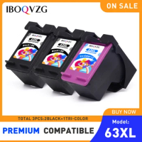 IBOQVZG 63XL Remanufactured Ink Cartridge 63 XL Replacement for HP 63 Deskjet 1110 1111 1112 2130 2131 2132 OfficeJet 3830 3831
