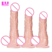 19.5 Cm Realistic Dildo Flexible Penis With Textured Shaft and Strong Suction Cup Sex Toys for Women Adult Products