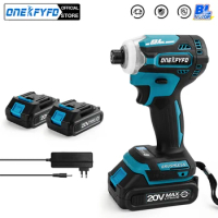 171 Electric Screwdriver Impact Wrench Brushless Cordless Rechargeable High-speed Drill Driver LED Light for Makita 18v Battery