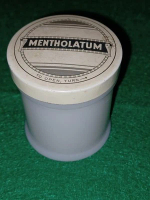 Vintage Milk Glass Mentholatum Jar