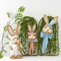 幼兒園植物角裝飾戶外庭院陽臺卡通動物壁掛兔子掛件環境布置材料