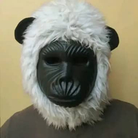 D&D Hat Collection Topi Karakter Topeng Monyet Putih