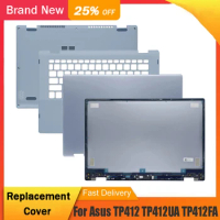NEW For Asus VivoBook 14 TP412 TP412UA SF4100 TP412FA Laptop LCD Back Cover Hinge Cover Palmrest Upper Bottom Case Hinges Silver