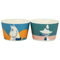 【日本山加yamaka】moomin 嚕嚕米 陶瓷餐碗兩件組 8.5cm 嚕嚕米&amp;阿金(餐具雜貨)