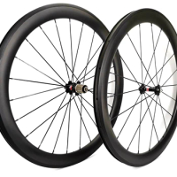 700C 50mm depth Road bike carbon wheels 25mm width bicycle clincher/Tubular carbon wheelset U-shape rim Customizable decals