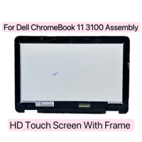 For Dell Chromebook 11 3100 LCD Touch Digitizer Screen Replacement 2 in 1 Assembly With Frame