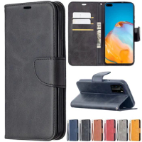 Leather Flip Wallet Case For Huawei P50 Pro P40/P30/P20 Lite/Pro P Smart 2021/2020/2019 Mate 30/20 Lite/Pro Y5/Y6/Y7 2019 Cove