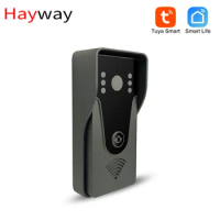 Hayway 4-Wired Video Door Phone Call Panel 1080P Outdoor Door Bell IP65 Waterproof 110° Wide View Angle Lens IR Night Vision