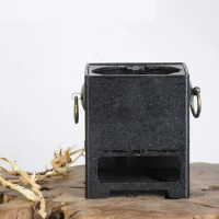 Mini iron barbecue grill table BBQ tea-making wine-warming stove cheese heating stove, portable handmade charcoal stove 003-21