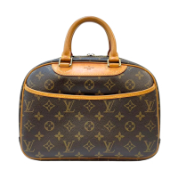 【二手名牌BRAND OFF】LOUIS VUITTON LV 路易威登【再降價】 棕色 原花 帆布 Trouville 小珍包 手提包 M42228