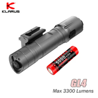 Klarus GL4 Flashlight/Compact Rifle Light, Tactical/Outdoor Dual Modes, 3300 Lumen with Remote Switch,21700 Rechargeable Battery