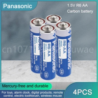 4PCS Panasonic Original AA R6AA 1.5V Universal Battery for Toy Large Capacity Fan Breast Pump Microphone