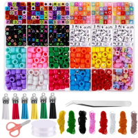2XPC Bead Craft Set Bracelet Beads for Jewelry Making Glass Seed Beads Letter