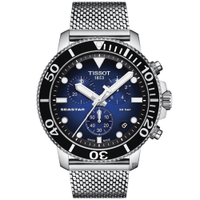 TISSOT 天梭表 T1204171104102 海洋之星石英計時腕錶/藍 45.5mm