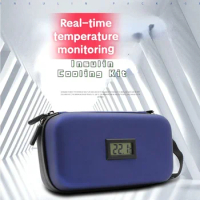 Mini Insulin Portable Freezer Bag Carry-on Insulation Ice Bag Ice Pack Outdoor Medicine Box with Temperature Display