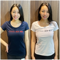 美國百分百【美國真品】Armani ExchangeT恤 AX 短袖 大圓領 logo上衣 T-shirt 女 I428