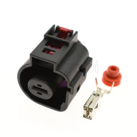 1-20 Sets 1 Pin Car Black Connector Waterproof Female Wiring Plug For Golf Touran Polo Car Starter Motor 1K0973751