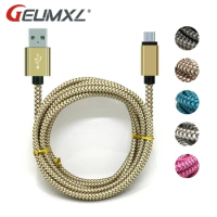 1M Nylon 5Pin Micro USB Data Sync &amp; Charge Cable for Samsung Galaxy Tab S2 8.0 SM-T719 / S4 S3 S2 E7 E5 A7 A5 2016 Note 5 4 2