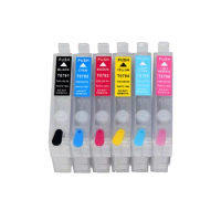 Compatible Refill Ink cartridge T0821 T0822 T0823 T0824 T0825 T0826 For Epson Stylus Photo R270 R290 R390 RX590 RX610 T50