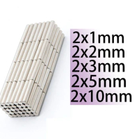 2X1mm 2x2mm 2x3mm 2x5mm 2x10m N35 Round Mini 2*2 2*3 2*10 2*1 Neodymium Magnets for Door Search Magnetic Fridge DIY Crafts