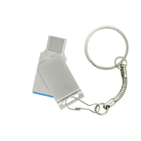 Type C Ultra Dual Mini USB 3.0 Flash Drive Metal waterproof Mini 128GB Memory Stick U Disk Thumb Drive 64GB faster shipping