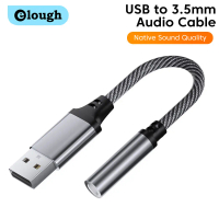 elough USB A To 3.5mm Aux Adapter USB 3 5 Jack Audio Cable Earphone Cable Converter for Huwei Honor 