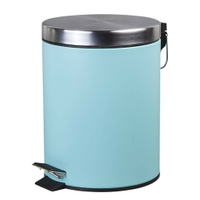 Creative Home不鏽鋼5L垃圾桶(淺藍色) 防臭 客廳 衛浴 廚房