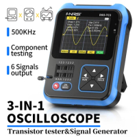 FNIRSI DSO-TC3 Digital Oscilloscope Transistor Tester Function Signal Generator 3 in 1 Multifunction Electronic Component Tester