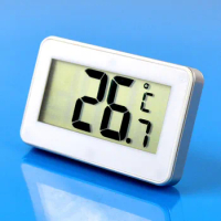 White Digital Electronic Fridge Freezer Room LCD Thermometer with Hanging Hook -20 ℃ to 60 ℃ Refrigerator Thermometer