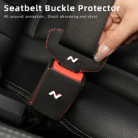2PCS Car Seatbelt Protector Auto Protective Cover Pad For Hyundai N I30 I20 IX35 Tucson Getz Veloster Kona Elantra Sonata Azera