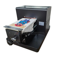 DTG Printer A4 Size 6 Colors Flatbed Printer Dark And Light Clothes Direct to Garment T-Shirt Printing Machine