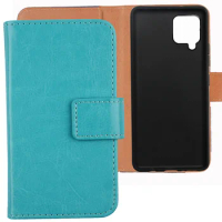 For Samsung Galaxy A42 5G 6.6" Case Solid Color Leather Flip With Card Packet Bag Phone case for Samsung Galaxy A42 5G Holster