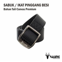 Raung Adventure - Sabuk / Ikat Pinggang / Gesper Tactical Lapangan - Bahan Besi - Tali Canvas XL sab
