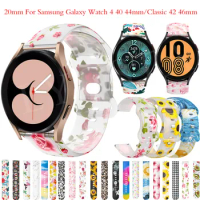 Strap For Samsung Galaxy Watch 4 40mm 44mm Smartwatch Silicone Printing Sport Correa Bracelet Galaxy Watch 4 Classic 42mm 46mm