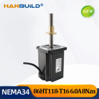 nema34 phase2 8N.M 6.0A 86HT118-T16 screw motor 100-500MM nema34 1.8degree 118MM For 3D Printer Monitor Equipment