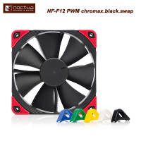Noctua NF-F12 PWM Chromax. black.swap 120mm PC computer cases CPU cooling fan 12v 4pin PWM silent to