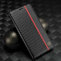 Wallet Case for Poco X6 Pro 5G Case Leather Fiber Grain Flip Case for Xiaomi Poco X3 X4 X5 X6 M6 Pro M6Pro 4G Cover