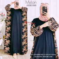 Kaftan Kekinian Viral - Melan Kaftan Wanita Jumbo XXXXL Motif Bunga Tulip Busui Lengan Panjang / Gam