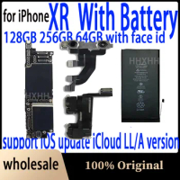 With Battery for iPhone XR Motherboard Clean iCloud Original Logic Board Full Working 64G 128G Support iOS Update for iPhone XR