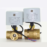 DN32 3 way ball valve 3 wires 2 control Electric Ball Valve, Brass Motorized Ball Valve 2 way Switch valves